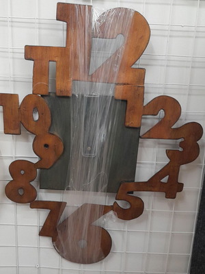Metal Wall Clock 55x43 cm new