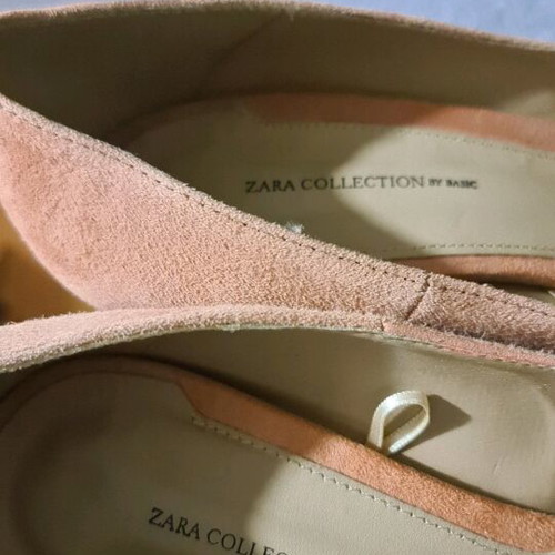 Zara suede pumps like new, narrow fit, size 39, pink