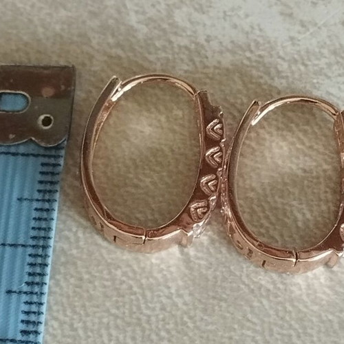 Elegance 585 RG rose gold plated earrings