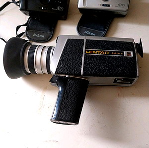 δυο φωτο Nikon Af 220+230 + καμερα LENTAR SUPER 8