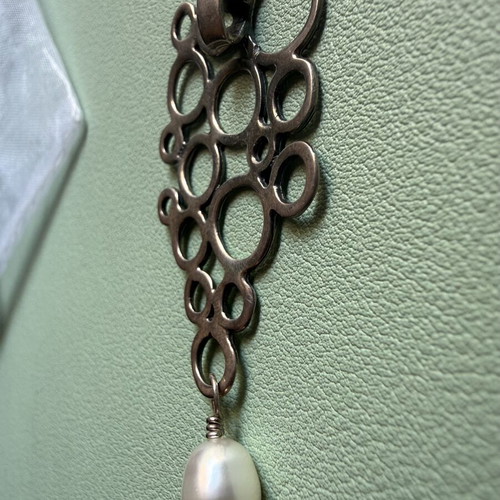 Necklace with silver 950 and pearl like new