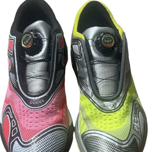 Gucci Ultrapace R sneakers used, size 37.5, neon pink and yellow
