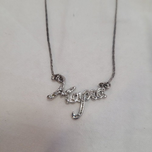 Name necklace "Maria" with rhinestones on "M"