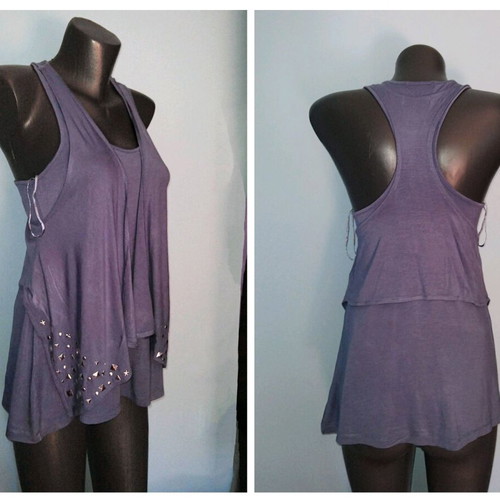 Decorated tunics Express and Chicoree like new with cut-out back