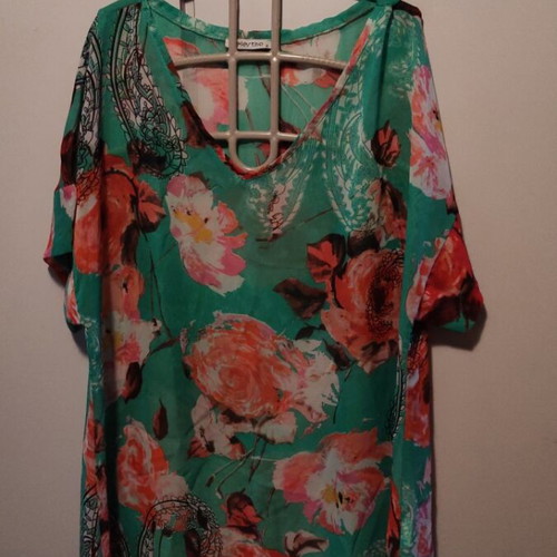 Celestino summer see-through blouse like new, multicolor, size S
