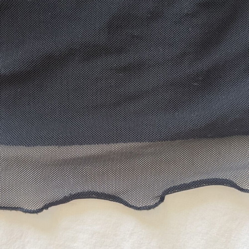 Brandy Melville black spaghetti strap crop top with mesh layer