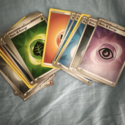 Κάρτες ενέργειας Pokémon μεταχειρισμένες, πακέτο 21 κοινές