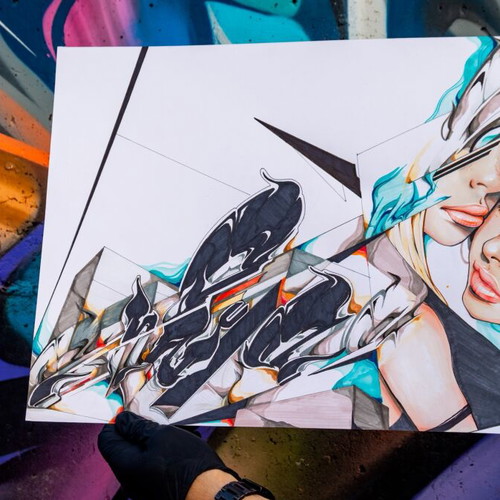 Original Artwork Between Two Worlds on 220 gsm Paper, new