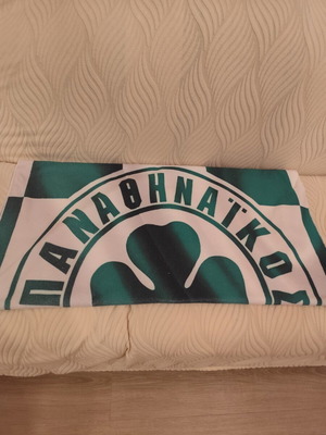 Πετσέτα θαλάσσης Παναθηναϊκός microfiber polyester μεταχειρισμένη, 90×180 cm