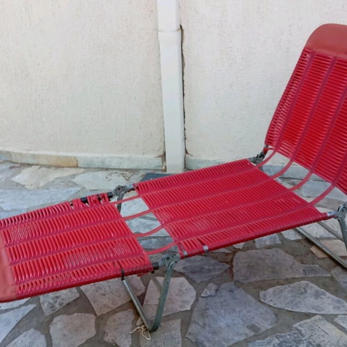 Vintage sun lounger used
