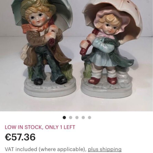 Hummel porcelain figurines by Goebel new, children with umbrella