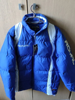 Royal delivery jacket blue - white large new with tags