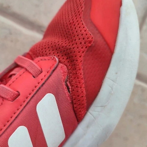 Adidas Tensaur Run 3.0 EL C kids' athletic shoes size 35 red and white