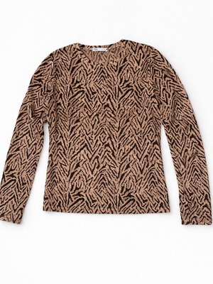 Μπλουζάκι leopard see through Zara σαν καινούργιο, μπεζ καφέ