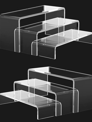 Plexiglass stands used, pack of 130 pieces in various sizes