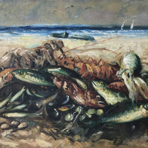 Ektor Doukas oil painting on canvas used 50x70