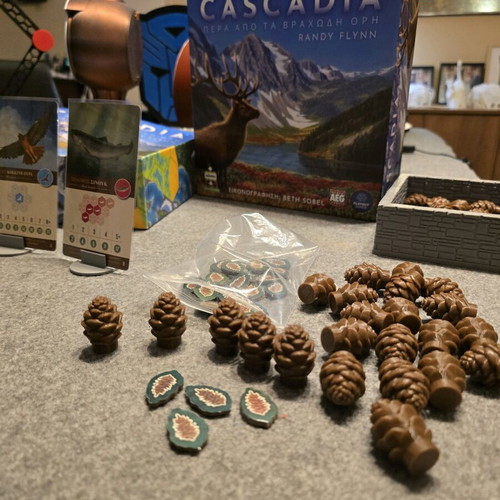 Cascadia 3d printed nature tokens and card stands new