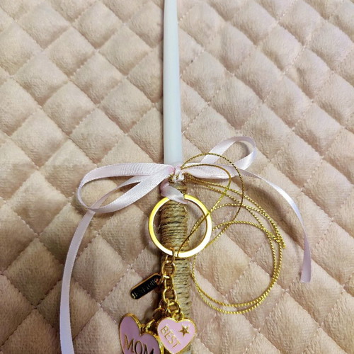 Easter candle Best Mom new with keychain
