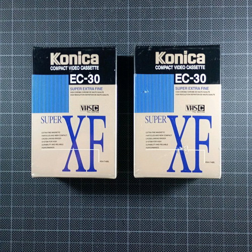 Konica Compact Video Cassette EC-30 Super XF pack of 2 new sealed