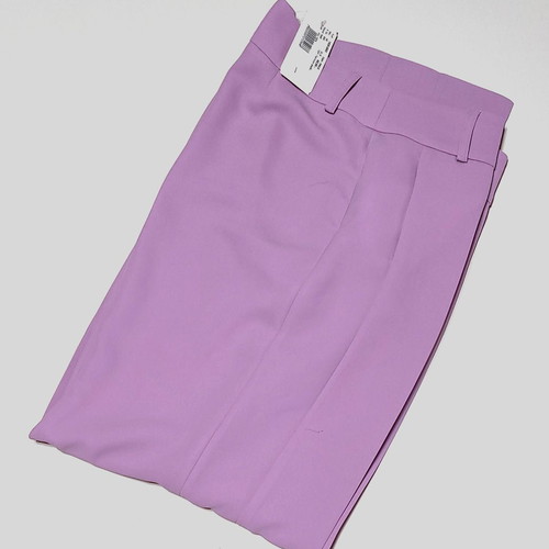 Lila suit size 42 new, classic cut with silk blouse