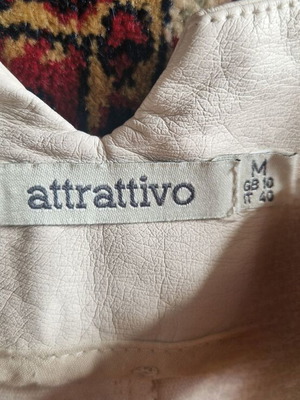 Attrattivo Straight Pants Used Beige Leather Size M