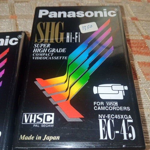 Panasonic SHG Hi-Fi EC-45 VHSC pack of 3 new