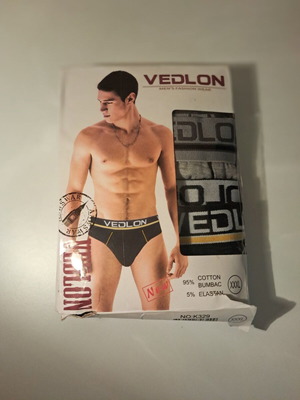 Vedlon men's briefs set 2, new, size M/L, black and grey