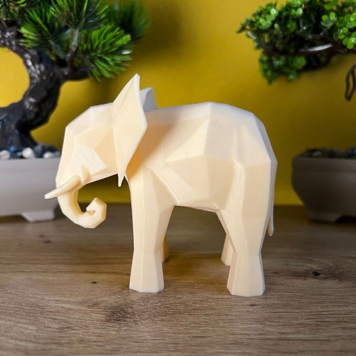 Handmade 3D Printed Low Poly Elephant Minimal Decorative 10x9cm new