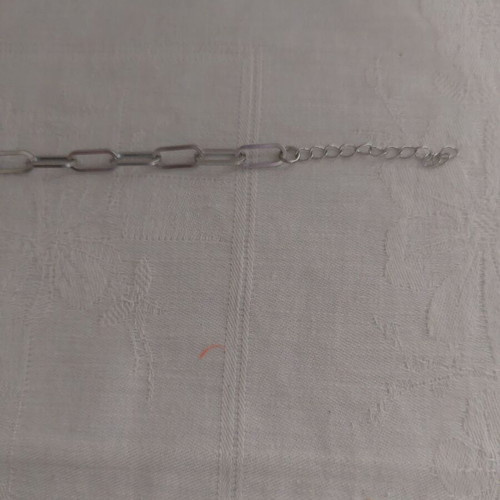 Bracelet made of stainless steel like new, silver color, 17+5 cm