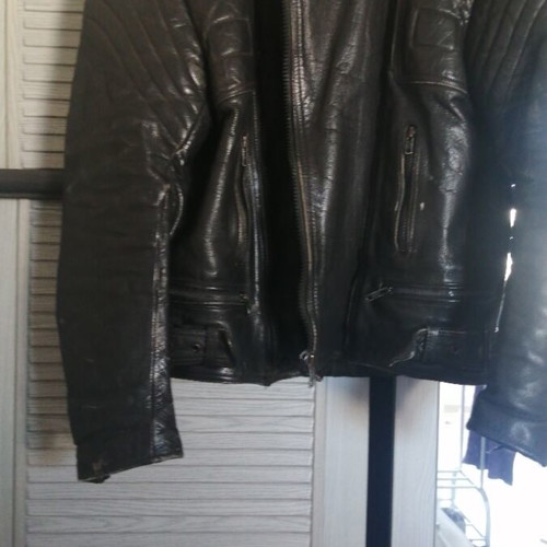 Leather motorcycle jacket