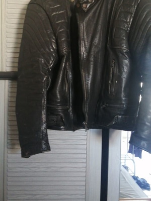 Leather motorcycle jacket