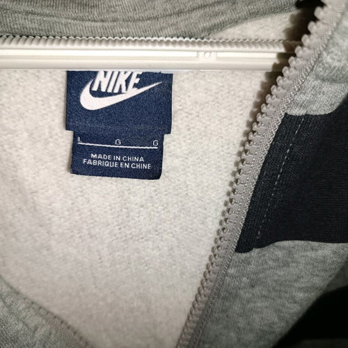 Nike Club Full-Zip Hoody-Stripe jacket like new, large, gray and black
