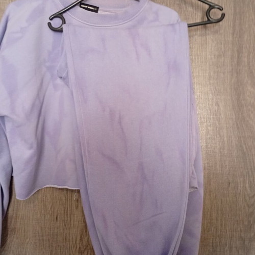 Tally Weijl modern sweatshirt and pants set like new, purple