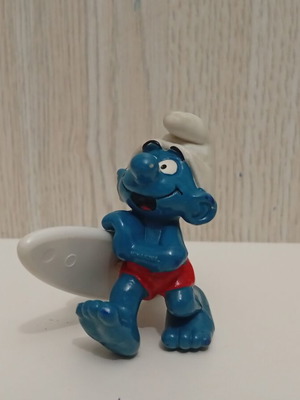 Schleich Peyo Smurf The Lost Village Surfer Figure with Surfboard
