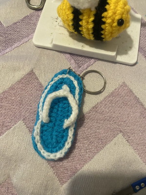 Keychain flip-flop new, blue