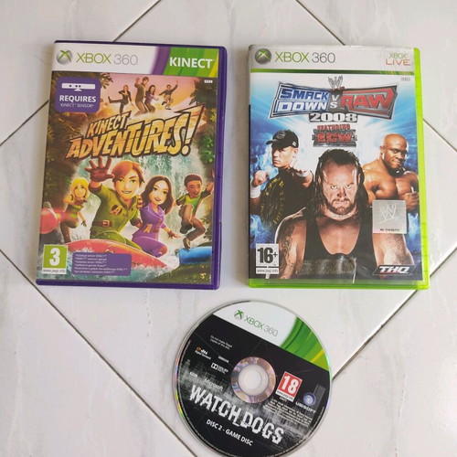 Xbox 360 games used, 3 pieces with cases and CD