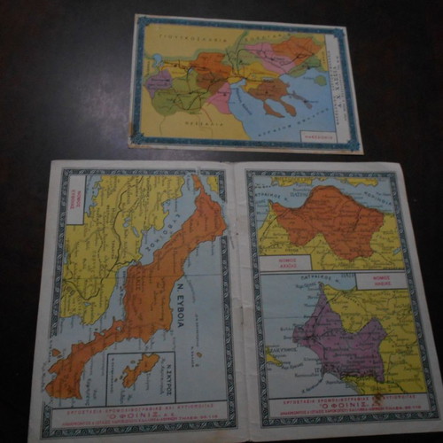 Chromolithograph maps used, pack of 10, old notebook covers
