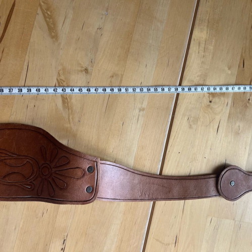 Camel leather belt used, size 75
