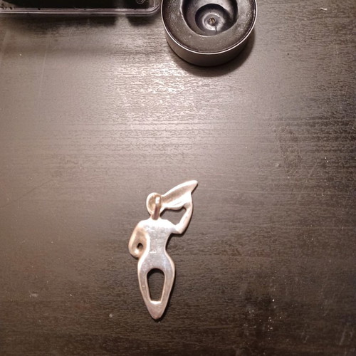 Cycladic pendant silver 950 new with shell
