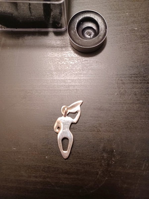 Cycladic pendant silver 950 new with shell