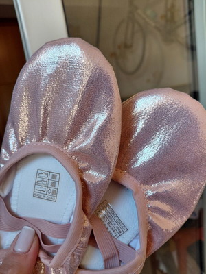 Ballet shoes pink iridescent size 32 new