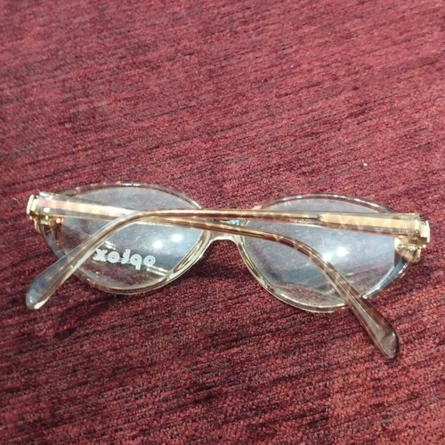Optex Vintage Women's Eyeglass Frame New Transparent Honey