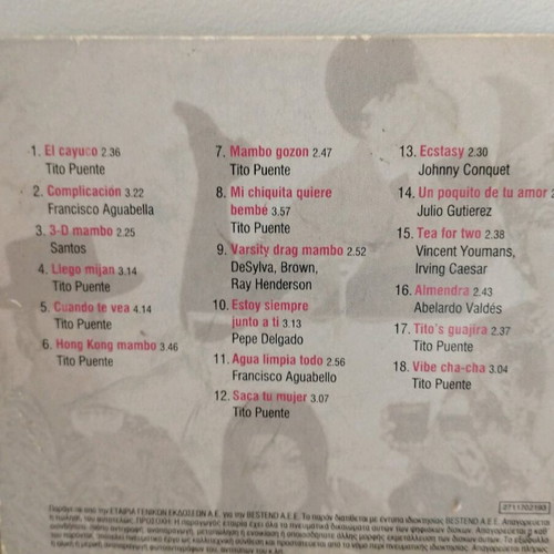 Tito Puente Latin Dance Mania CD like new