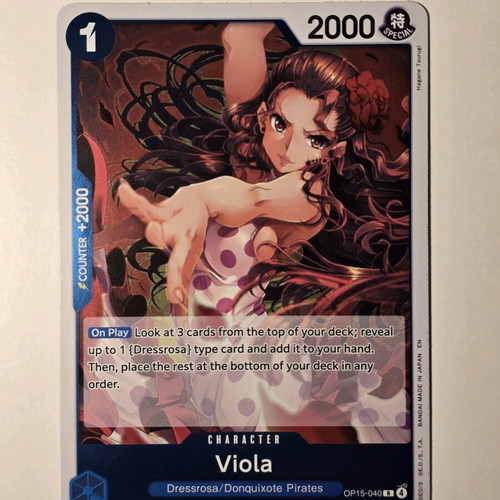Viola One Piece Card Game OP15-040 rare like new