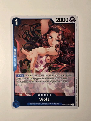 Viola One Piece Card Game OP15-040 rare like new