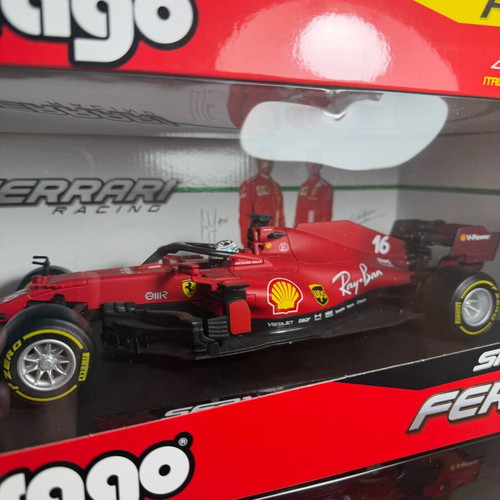 Burago Ferrari F1 Charles Leclerc 2019-2022 1/18 Scale Collection new