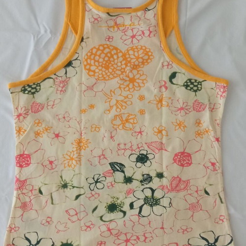 Firetrap sleeveless top used, size S, yellow and orange