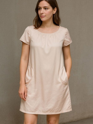 Beige dress new, sizes S/M, soft and elegant for party