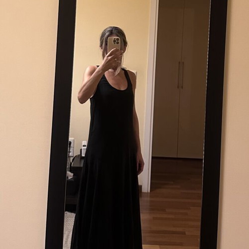 Zara High-End Lyocell Maxi Dress Black XS BNWT