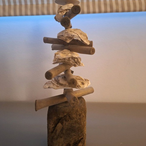 SIA Driftwood Candle Holder with Natural Shells new, unique handmade